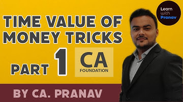 Time Value of Money CA Foundation Formula Trick (Part 1)