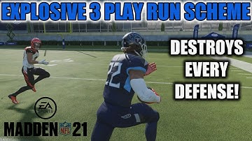 EXPLOSIVE 3 PLAY MADDEN 21 RUN OFFENSE! THIS SCHEME DESTROYS EVERY DEFENSE! BEST RUN PLAY TIPS