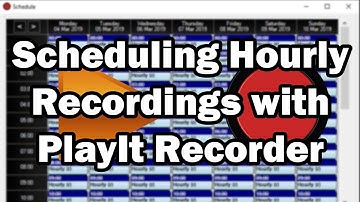 "Scheduling hourly recordings with PlayIt Recorder" by PlayIt Software