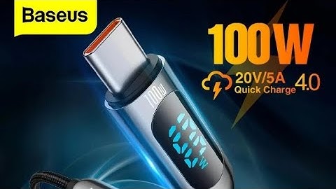 Baseus 100w Type-c cable with Led display - UNBOXING (by Banggood)