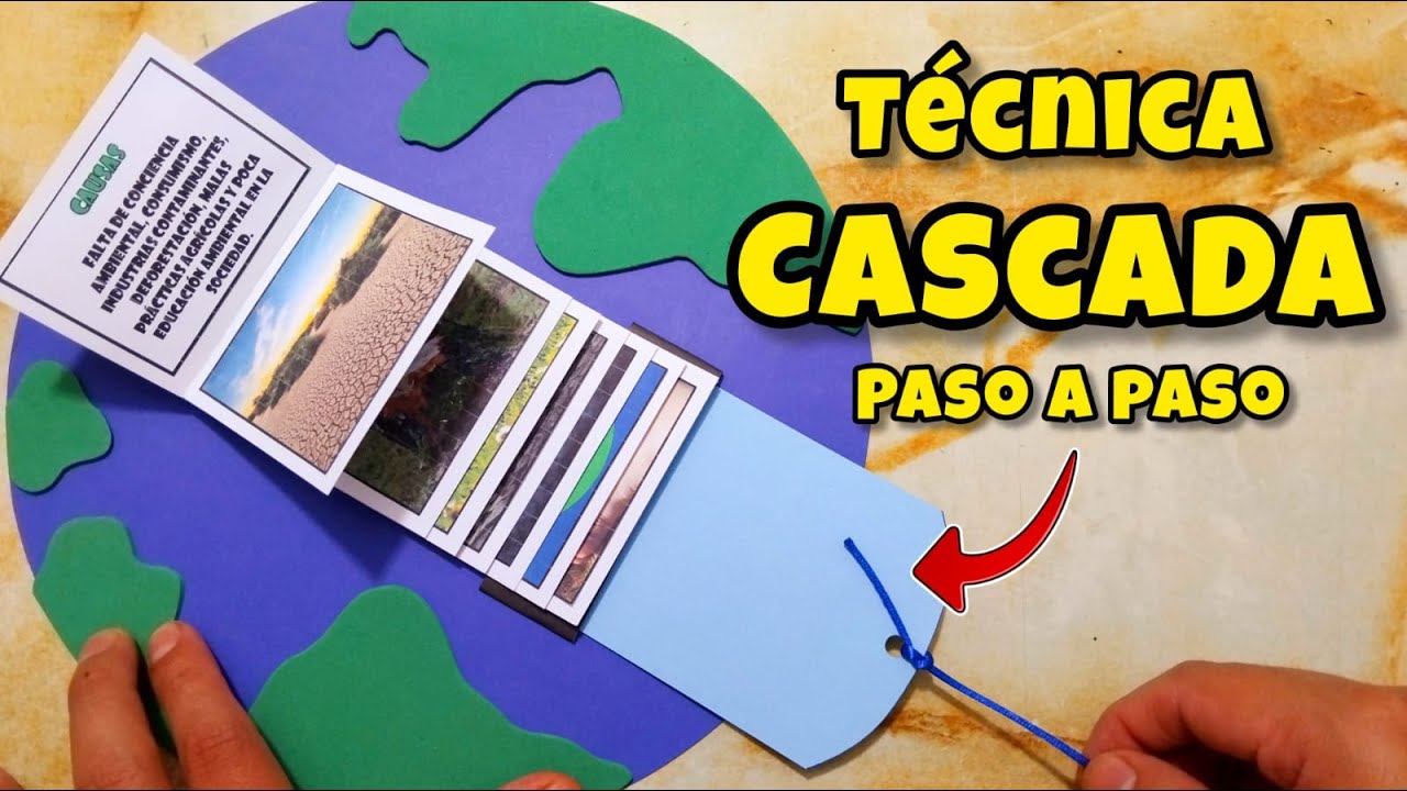 Como Hacer la Técnica de la CASCADA para Tareas y Exposiciones / Día Mundial del Medio Ambiente