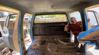 73’ Squarebody, Raptor Lining the interior