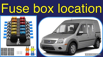 The fuse box location on a 2010 Ford Transit Connect