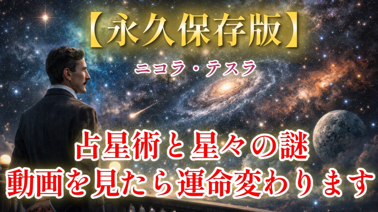 【99％が知らない】ニコラ・テスラが解き明かす「占星術の正体」とは？運命を変える周波数の法則【369の秘密】/引き寄せ/宇宙の法則/ニコラ・テスラ/成功哲学/睡眠導入/波動/周波数/宇宙/振動