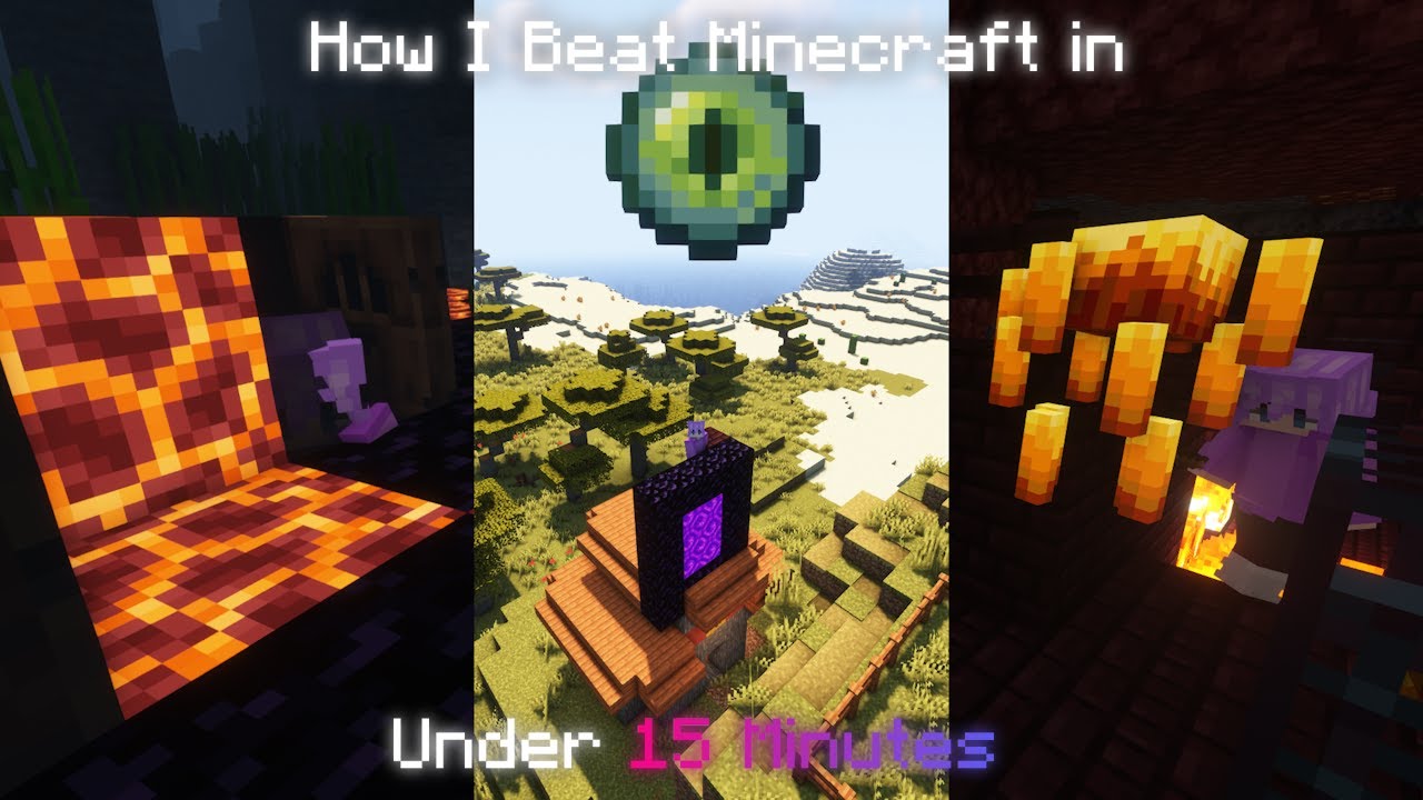 How I Beat Minecraft in Under 15 Minutes - YouTube