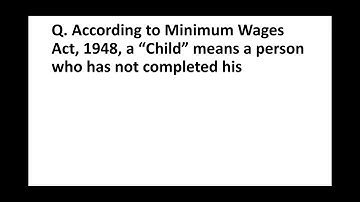 THE MINIMUM WAGES ACT, 1948 ( Part - 1) #Labour Laws