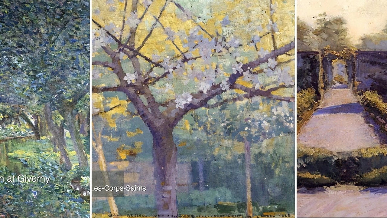 Impressionist Art TV — Silent Art Gallery · August 19 Afternoon | The Garden At Longp… & others