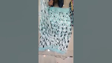 beautiful white embroidery with black sequence work net with dupatta fabrics