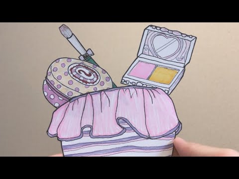 5minutes ASMR  / doing your make up with Paper products / あなたの顔にメイクします