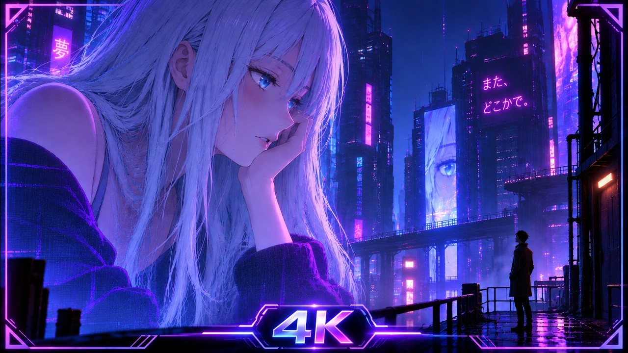 Cyberpunk Anime Girl Aesthetic | 4K | Live Wallpaper