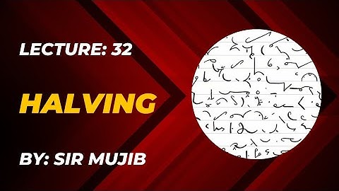 Lecture no 32 #Halving / Pitman shorthand/ By Sir Mujib.