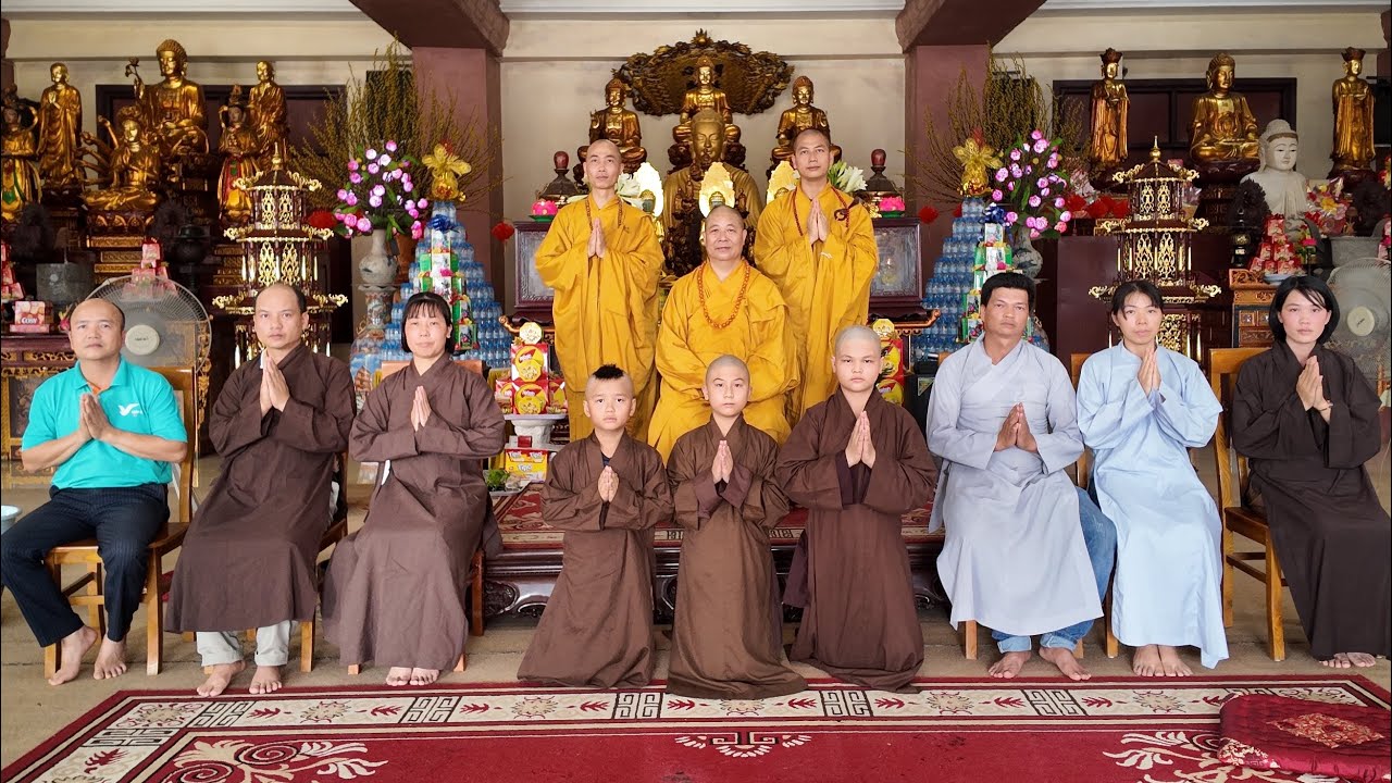 Chùa Đồng Đắc - Lễ Thế Phát 2 Chú Phúc Sơn, Phúc Quang và tập sự Xuất Gia chú Phúc Hải