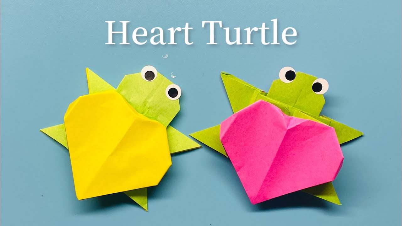 Origami] Heart-Shaped Turtle ♡ Simple Yet Absolutely Cute - YouTube