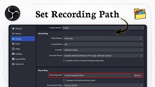 How to change recording folder in OBS Studio