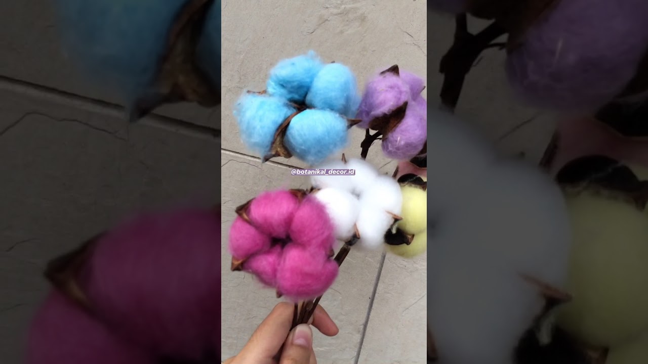 Artificial Cotton Flower Single Stem BR-01011