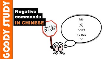 How to give negative commands in chinese - hsk 2 lesson 10