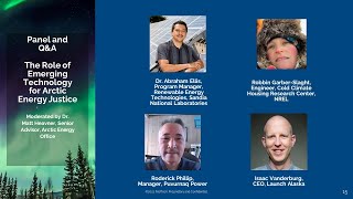 Panel Discussion: The Role of Emerging Technology for Arctic Energy Justice – January 26, 2022