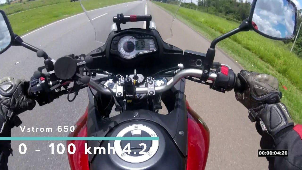 Vstrom 0 a 100 a 160 2017 - YouTube