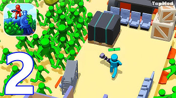 Train Defense: Zombie Game - Gameplay Walkthrough Part 2 Stickman Zombie Train Defense (Android)