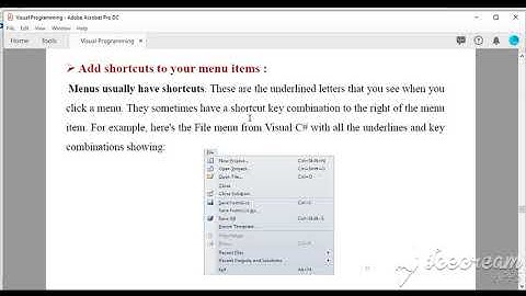 Visual C# Tutorial: MenuStrip