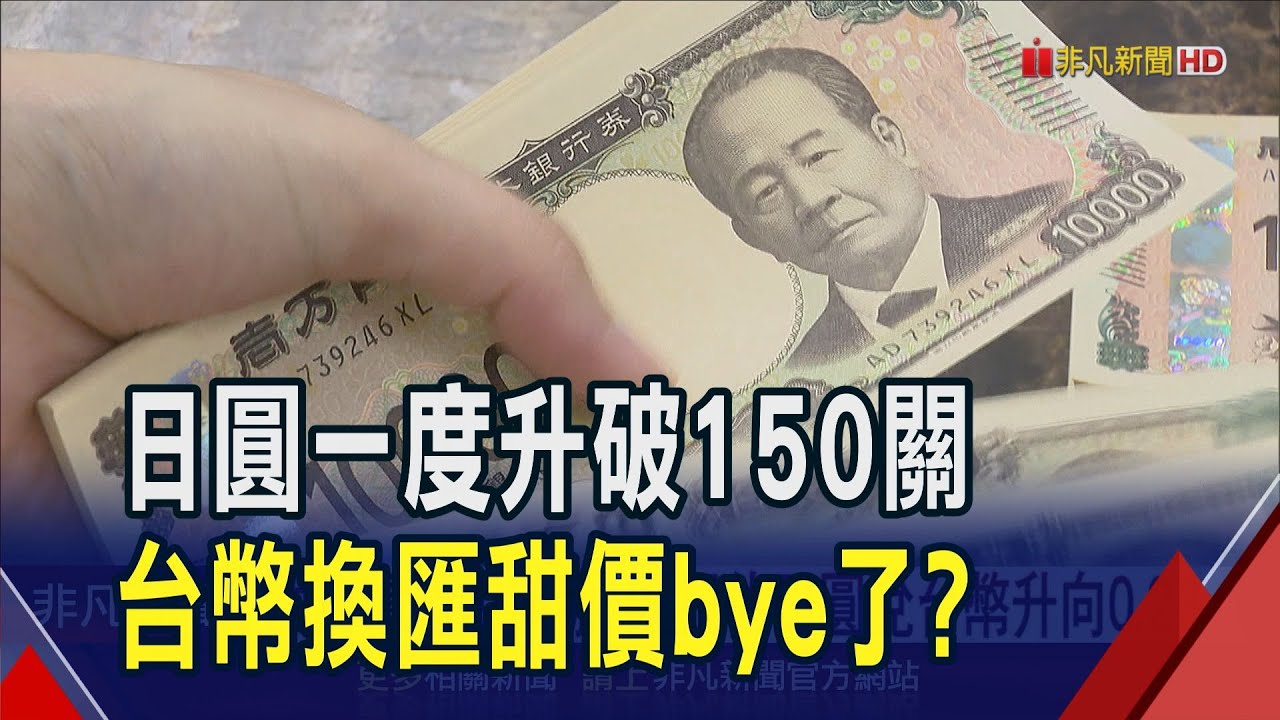 日央升息機率看增 日圓兌美元見149字頭 台幣換日圓甜度降低 比起去年底 10萬台幣少換2.3萬日圓｜非凡財經新聞｜20250221