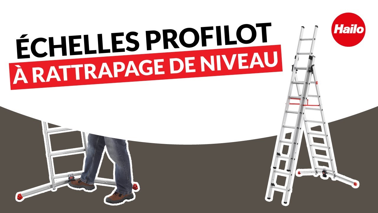 Echelle transformable à rattrapage de niveau pour professionnels Hailo ProfiLot