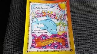 Completed John T's Greetings Asshole adult coloring book flick through