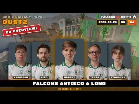 Falcons AntiEco A Long vs Spirit - Dust2 - IEM Cologne Major 2026