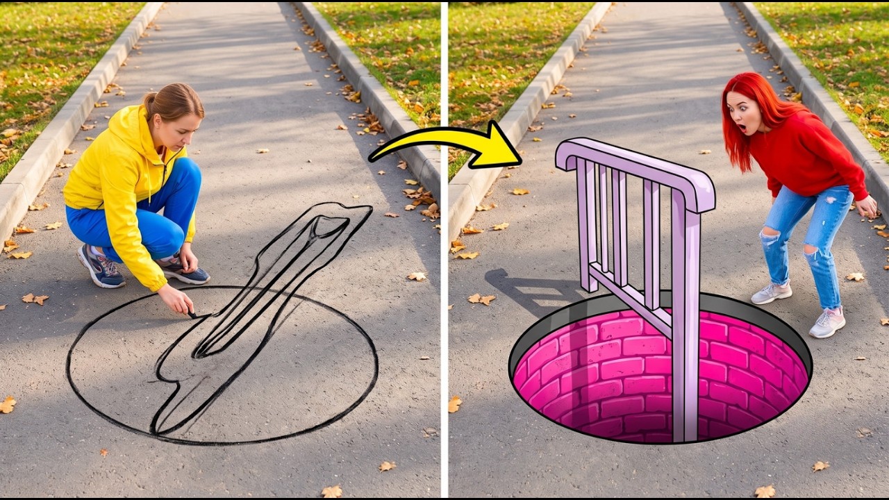 本物にしか見えない！驚きの3Dストリートアート🎨 - YouTube