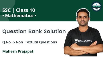Question Bank Solution | Q.No.  5 Non-Textual Questions | Maths  | Mahesh Prajapati