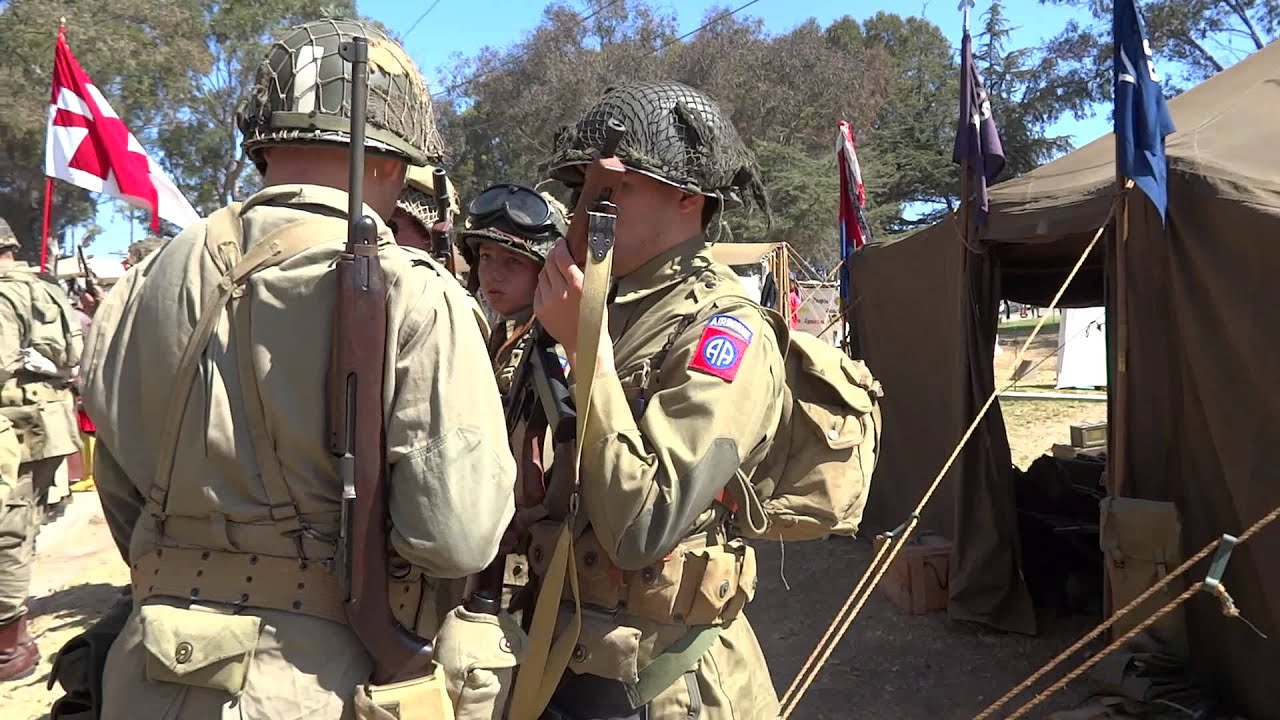 82nd Airborne WWII Living History Association- Fort Macarthur - YouTube