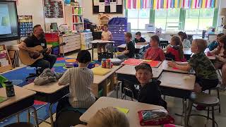 Jared Campbell visits a 2nd grade classroom at CSCS for teacher appreciation week!