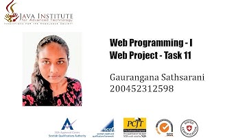 Web Project Task 11 | 1st Year | Semester 01 | Java Institute