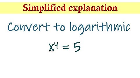 Exponential to logarithmic and vice versa