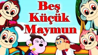 Beş Küçük Maymun | Five Little Monkeys Türkçe | Çizgi Film Bebek Şarkıları | Balon TV