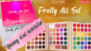 UCANBE ‘pretty all set ‘ Eyeshadow palette Opening & Swatches || Shahela Shimu screenshot 4