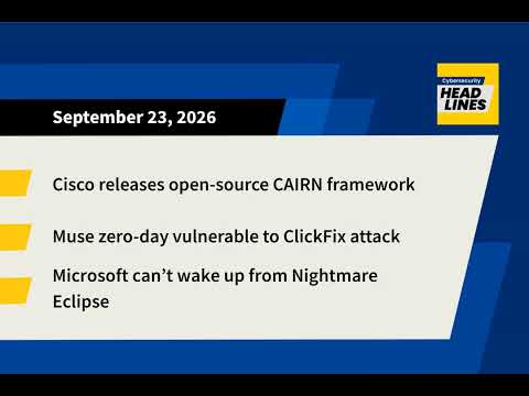 CAIRN framework, Muse zero-day, BigDiskBuster