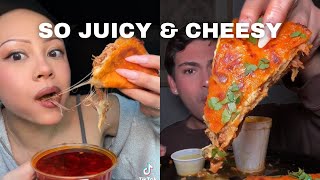 Birria Pizza ASMR Mukbang 🍕🌮 | Cheesy &amp; Juicy (No Talking)
