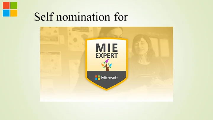 MIE expert self nomination