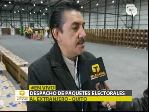 Despacho de paquetes electorales al extranjero