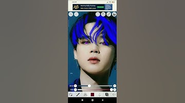 i made a blue and pink neon edit of bts jimin💜😉