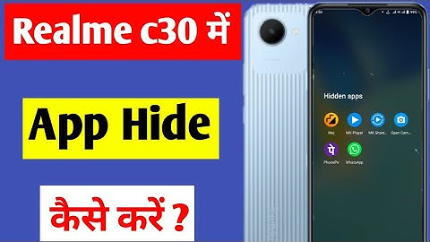 Realme c30 me app hide kaise kare | how to hide apps Realme c30 | Realme c30 app hide setting