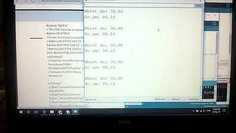 Đo nhiệt độ, độ ẩm bằng cảm biến dht22