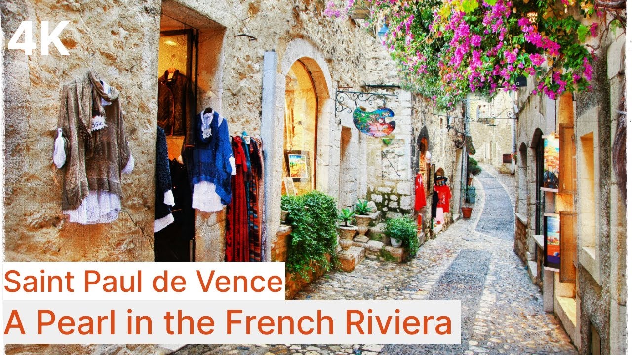 Saint Paul de Vence, Côte d'Azur, French Riviera | Walking Tour | South of France | Must See | 4K