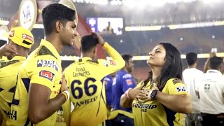 Watch Gaikwad Girlfriend Utkarsha copied Matheesha Pathirana Celebration after IPL Ruturaj Marriage