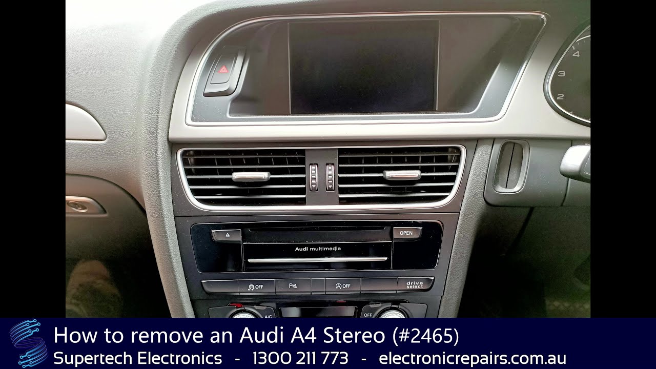 how-to-remove-an-audi-a4-stereo-2465-youtube