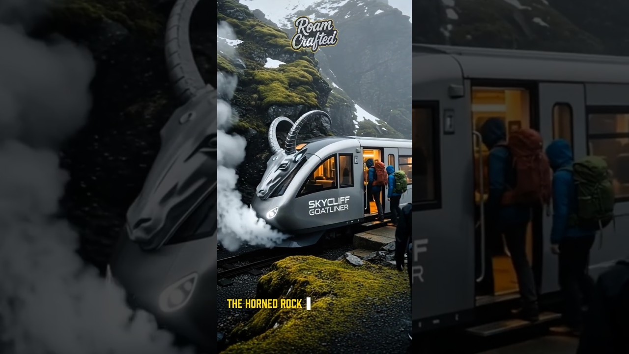 🐐☁️ The Mountain Train Beyond the Clouds | Skycliff Goatliner | AI Realism in 4K