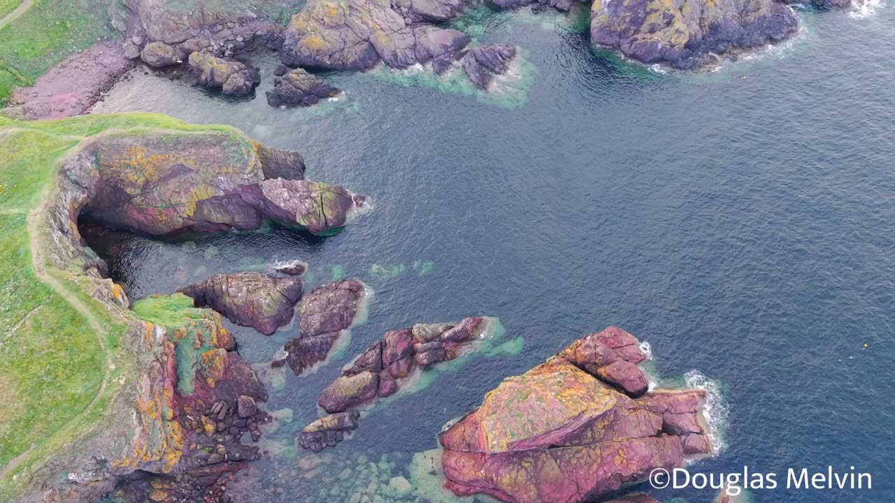 Epic Drone Flight: Coldingham Bay Beach → St Abbs Harbour → St Abbs Head Lighthouse