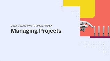 Getting started with Caseware IDEA 02- Managing Projects
