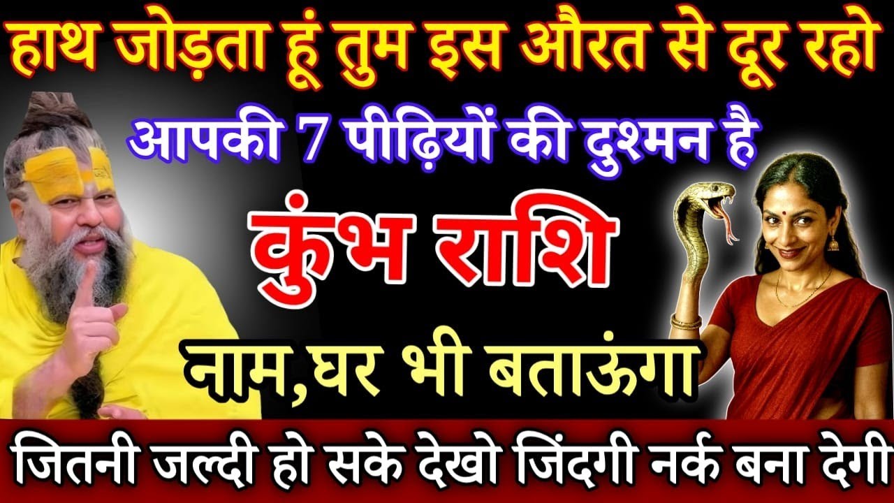 कुंभ राशि आपके हाथ जोड़ता हू इस औरत से दूर रहो, आपकी 7 पीढ़ियों की दुश्मन है जान जानलो /Kumbh Rashi